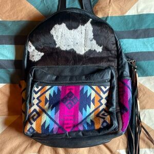 Leather Pendleton Wool and Cowhide Backpack